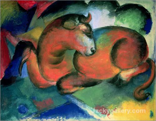 The Red Bull by Franz Marc paintings reproduction